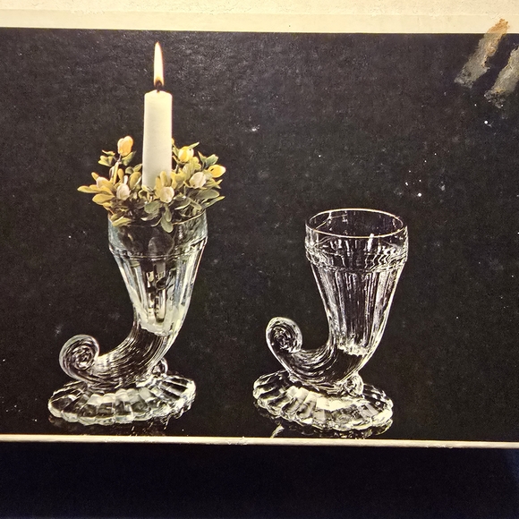 Crystal Clear Horn-Shaped Holiday Decor Set